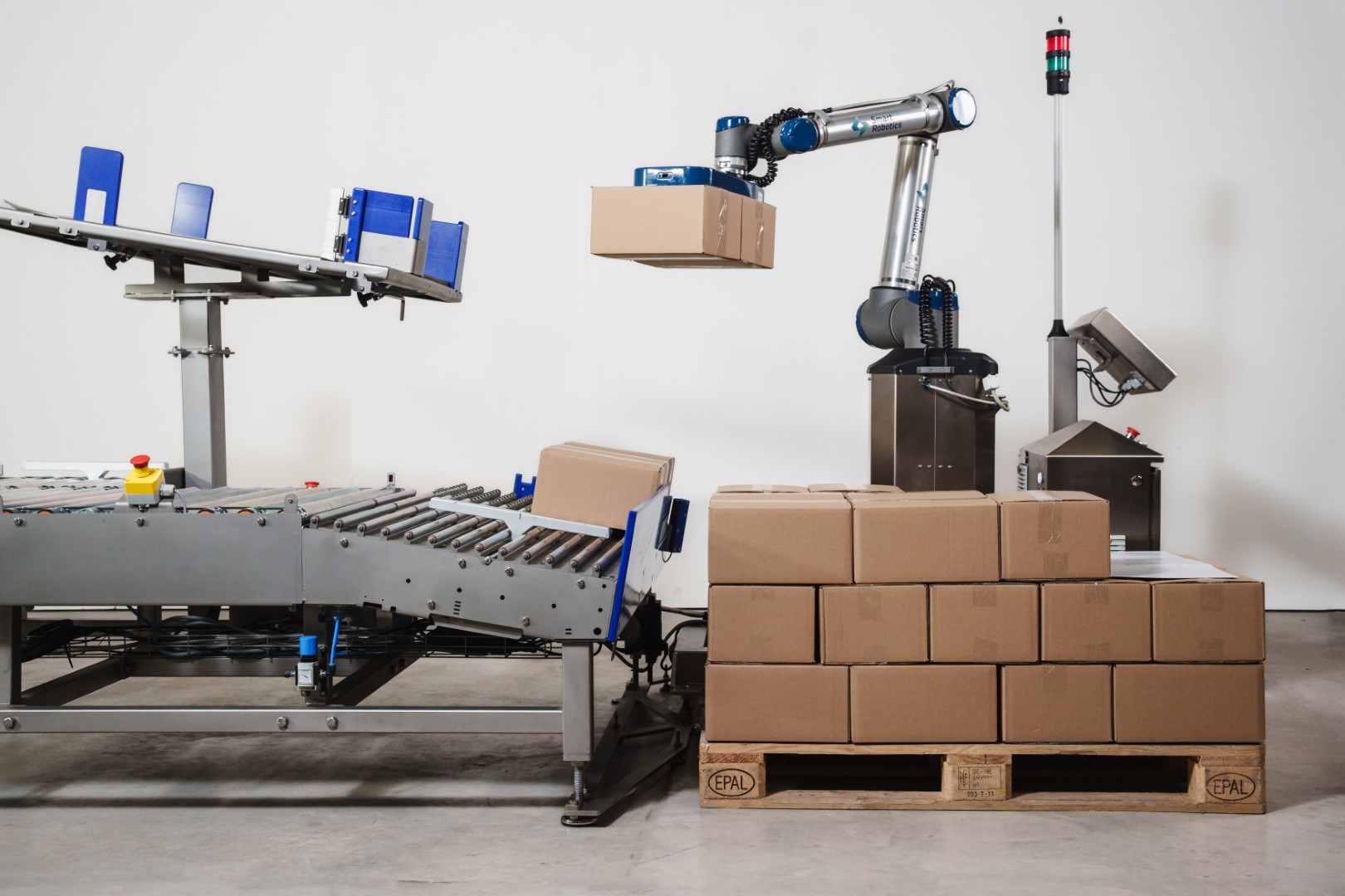 Vaccum grippers in robots for palletizing